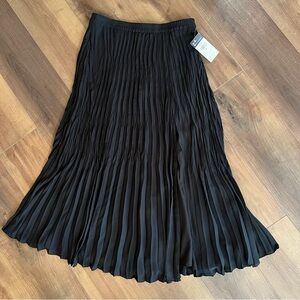 Vintage Chaps NWT black maxi crinkle skirt goth festival whimsygoth fair Medium